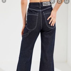 Ragged Priest wide leg jeans DAMAGED ZIPPER
